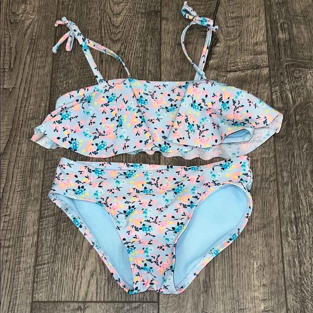 Art Class Floral Bikini Set 6 EUC